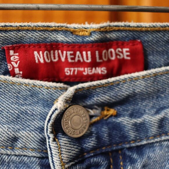 Levi’s 577 Vintage Nouveau Loose Fit Wide Leg Jeans Missy 14 - Picture 8 of 11